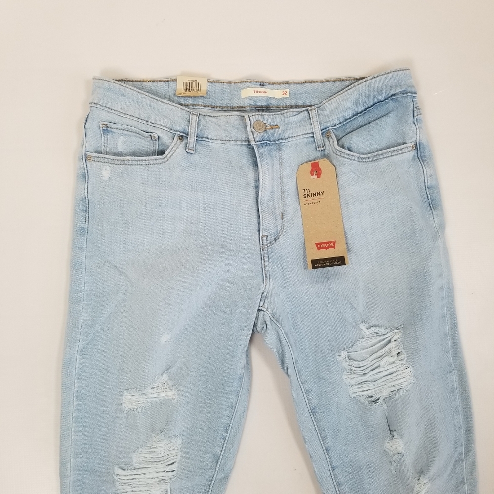 Levi's Sculpt Ultrasoft 711 Skinny Jeans Size 32 NWT - Picture 2 of 8